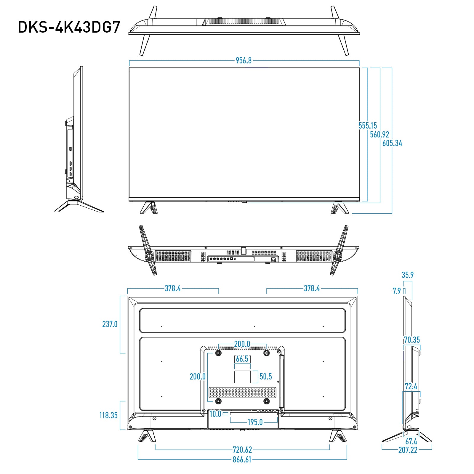 43型 4Kディスプレイ　DKS-4K43DG7