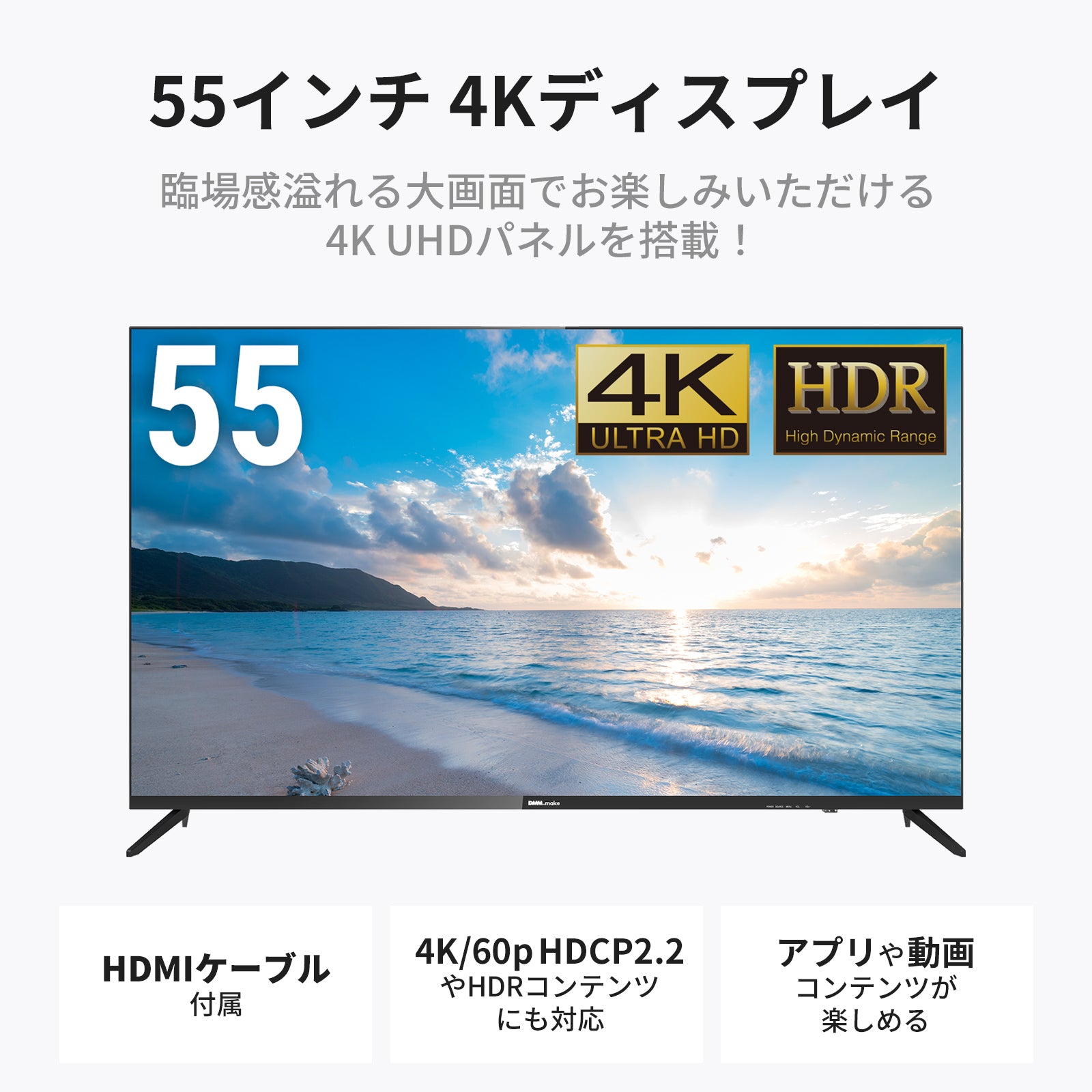 55型 4Kディスプレイ　DKS-4K55DG6