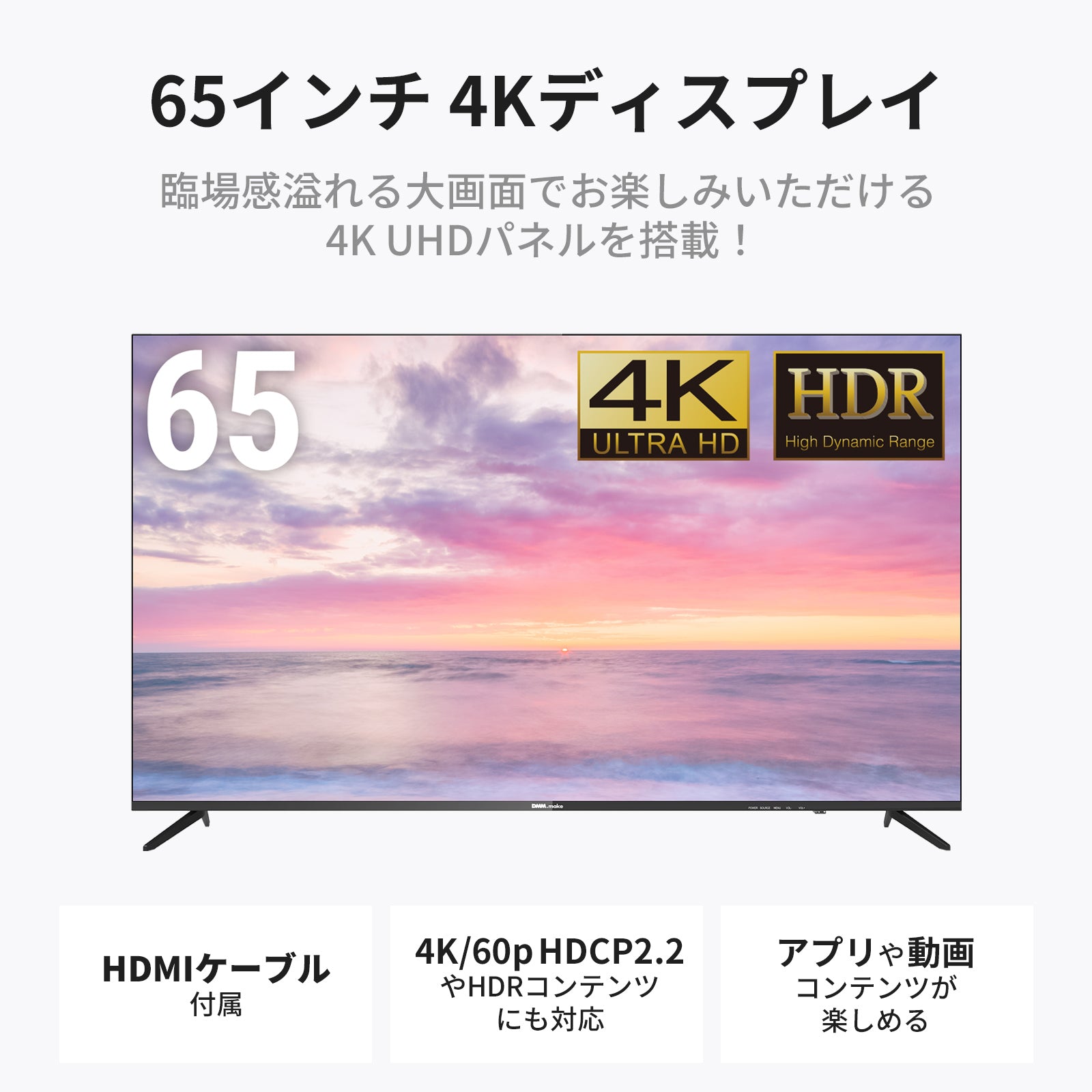 65型 4Kディスプレイ　DKS-4K65DG6
