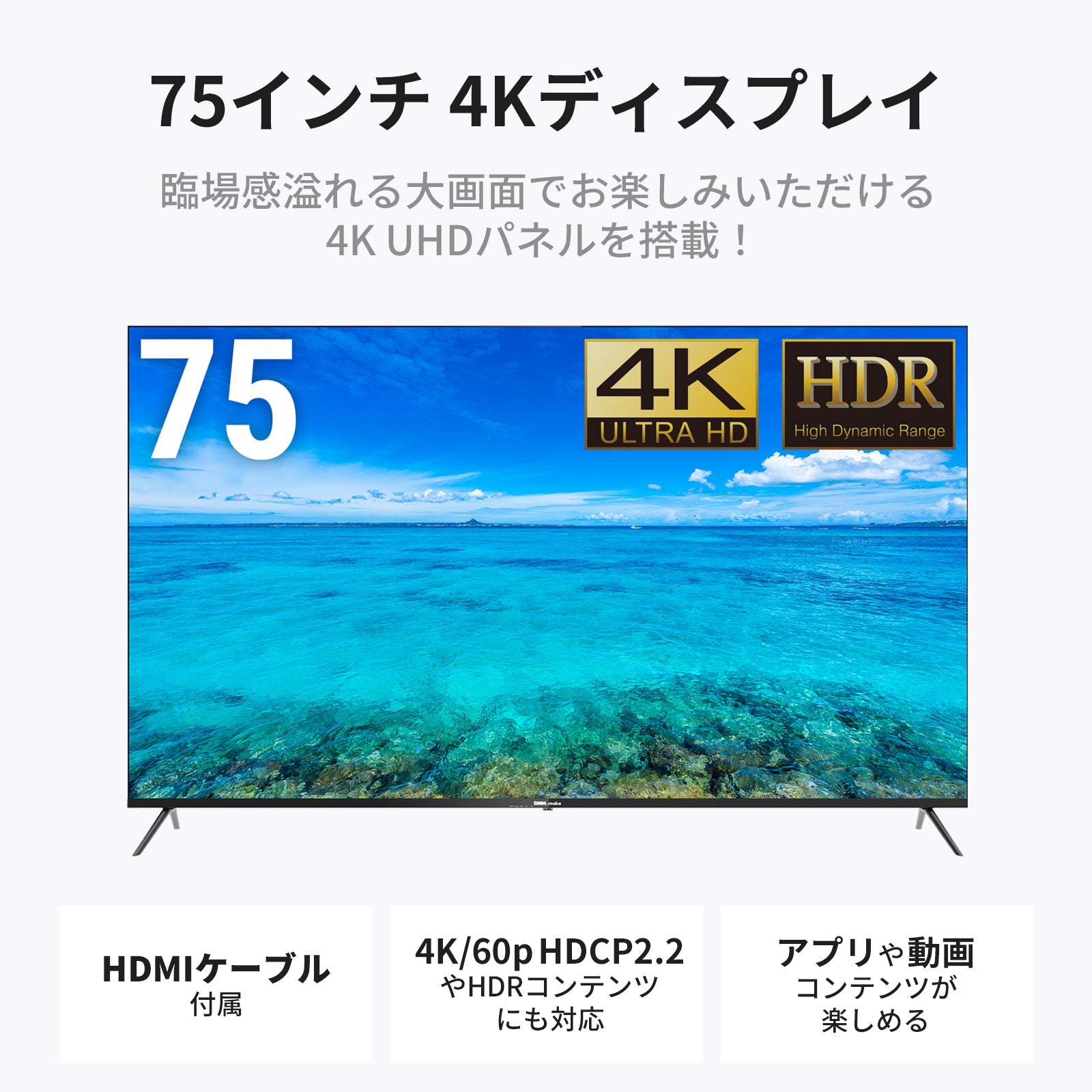 75型 4Kディスプレイ　DKS-4K75DG6